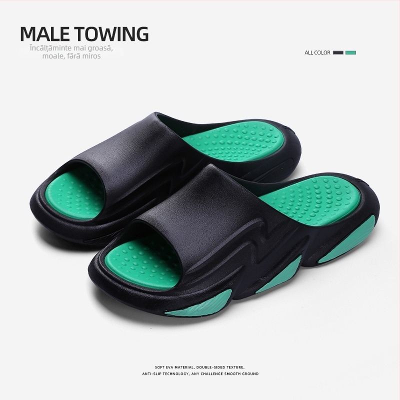 Watkins papuci bărbați pentru vară, partea superioară din plastic, talpă groasă antiderapantă, talpă PVC