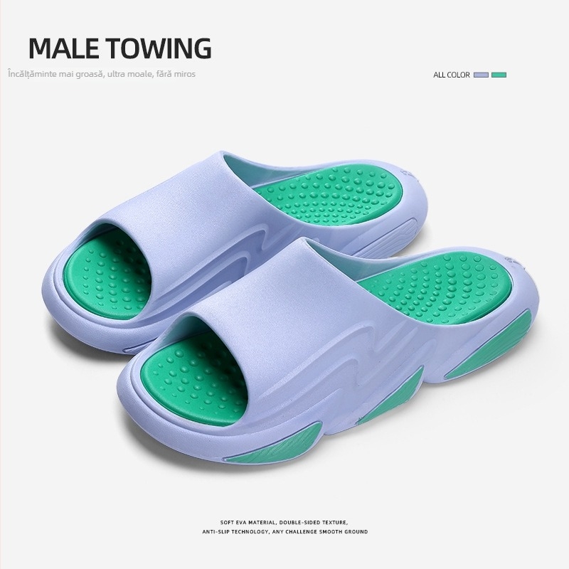 Watkins papuci bărbați pentru vară, partea superioară din plastic, talpă groasă antiderapantă, talpă PVC