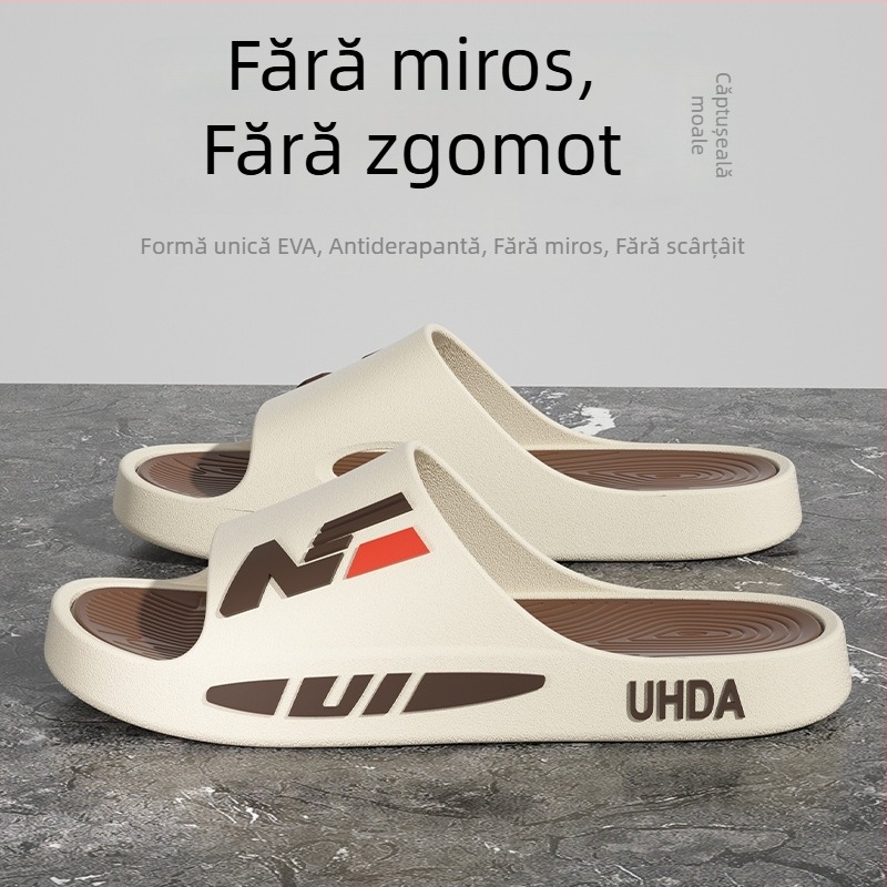 Sandale slide pentru bărbați – partea superioară PVC, talpă PVC, talpă turnată prin injecție, slip-on, încălțăminte casual de vară