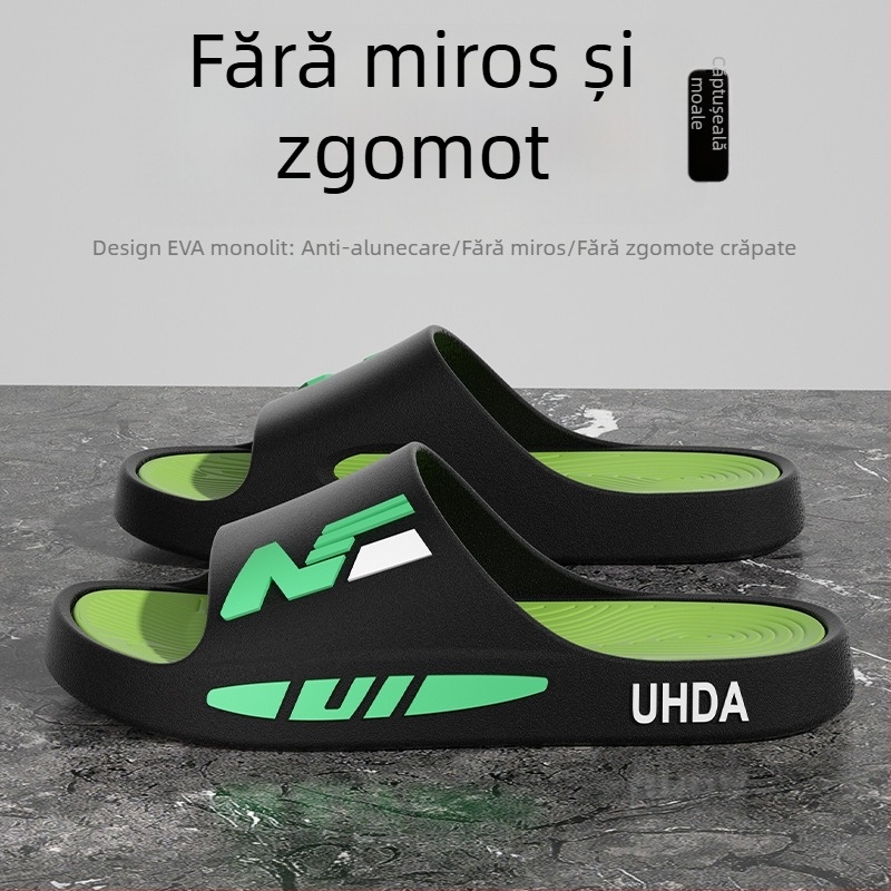 Sandale slide pentru bărbați – partea superioară PVC, talpă PVC, talpă turnată prin injecție, slip-on, încălțăminte casual de vară