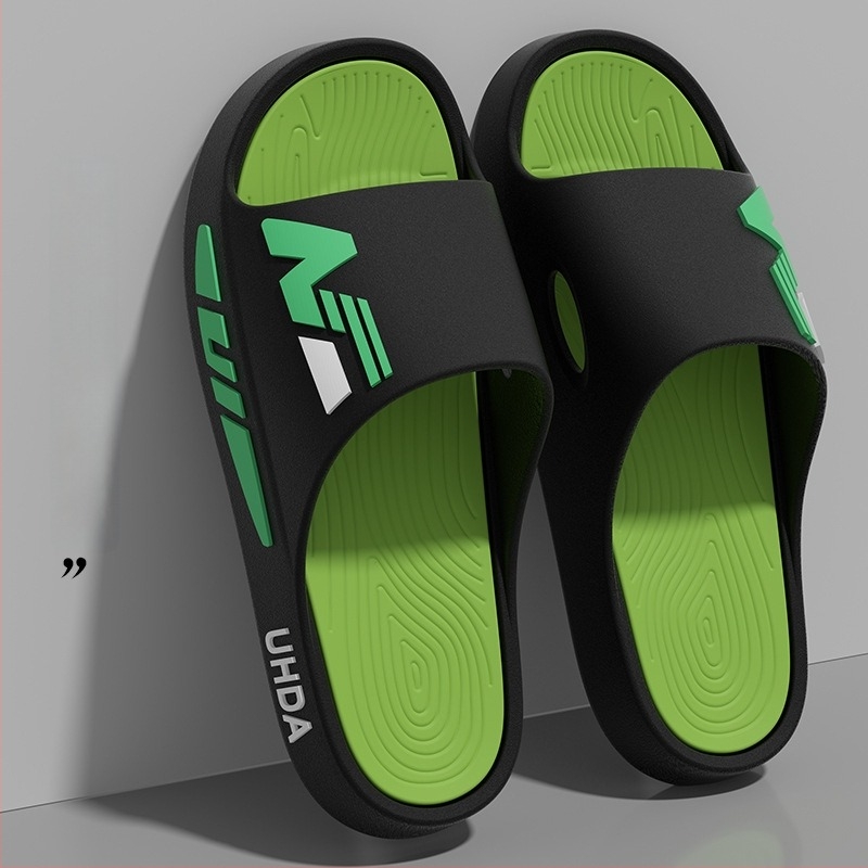 Sandale slide pentru bărbați – partea superioară PVC, talpă PVC, talpă turnată prin injecție, slip-on, încălțăminte casual de vară