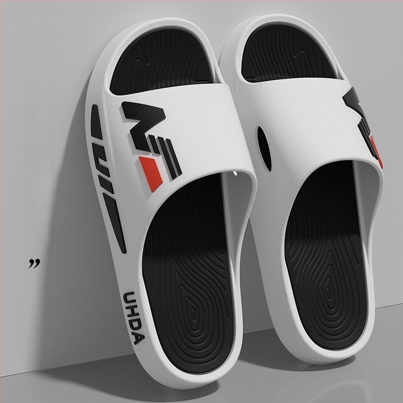 Sandale slide pentru bărbați – partea superioară PVC, talpă PVC, talpă turnată prin injecție, slip-on, încălțăminte casual de vară