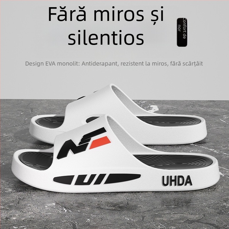 Sandale slide pentru bărbați – partea superioară PVC, talpă PVC, talpă turnată prin injecție, slip-on, încălțăminte casual de vară