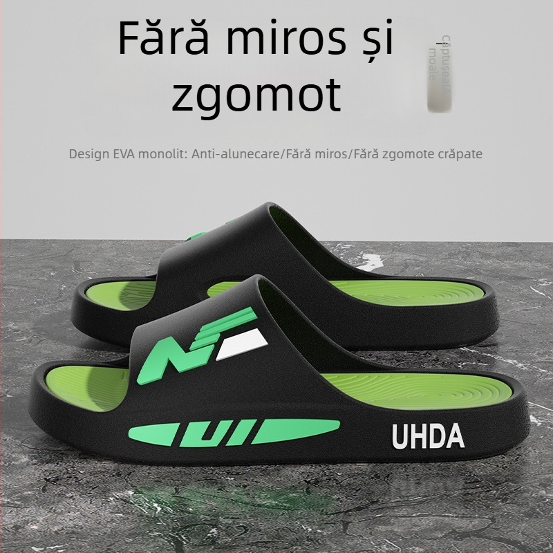 Sandale slide pentru bărbați – partea superioară PVC, talpă PVC, talpă turnată prin injecție, slip-on, încălțăminte casual de vară