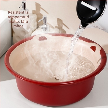 Vas mare din plastic pentru uz casnic – durabil, gros, multi‑funcțional pentru spălat rufe, legume, păr și picioare; Material: plastic; Specificație: 39; Cantitate în cutie: 50/60/80 buc.; Greutate: sub 0,5 kg; Formă: simplă