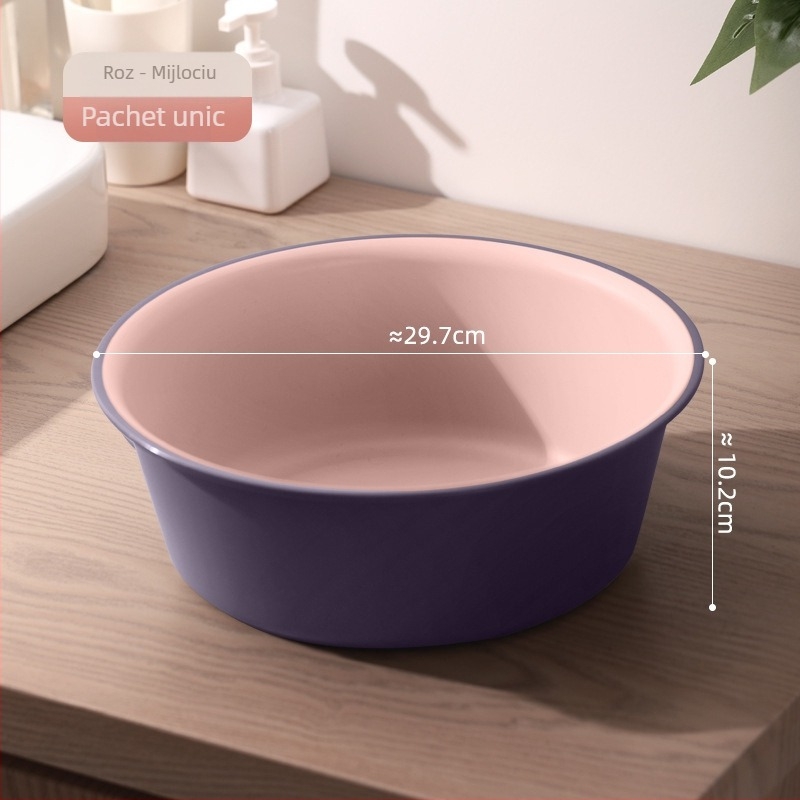 Vas mare din plastic pentru uz casnic – durabil, gros, multi‑funcțional pentru spălat rufe, legume, păr și picioare; Material: plastic; Specificație: 39; Cantitate în cutie: 50/60/80 buc.; Greutate: sub 0,5 kg; Formă: simplă