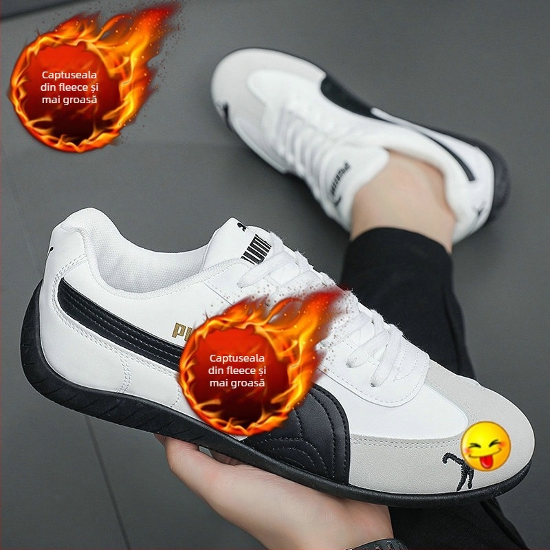 Adidași casual unisex cu upper din Super Fiber, șireturi, talpă din cauciuc, branț EVA