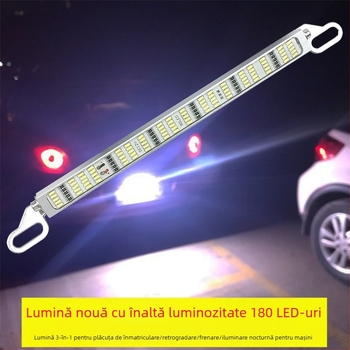 Lampă LED auto multifuncțională pentru mers înapoi și frână cu 120 SMD pentru lampă de înmatriculare, 12–24V, LED, durată de viață 10000 h