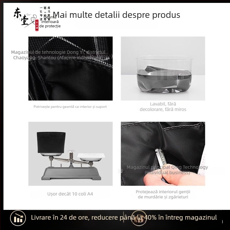 Insert organizator pentru geantă City33 | Interior din DuPont Paper, Țesătură de căptușeală, Stil casual, Multifuncțional, Feminin