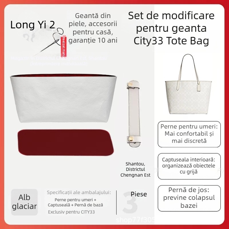 Insert organizator pentru geantă City33 | Interior din DuPont Paper, Țesătură de căptușeală, Stil casual, Multifuncțional, Feminin
