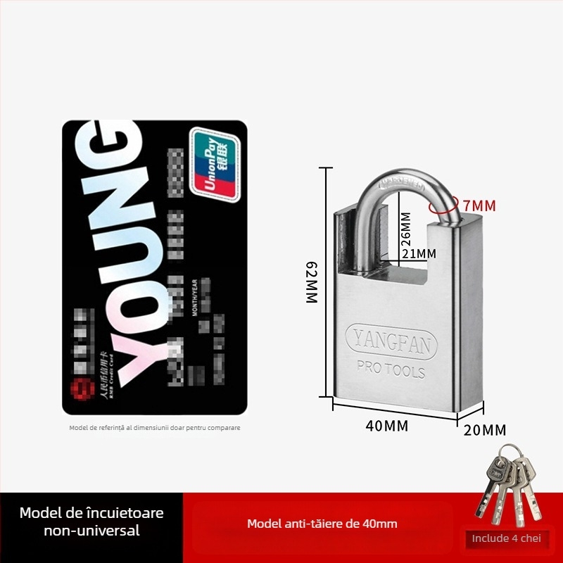 Lacăt pentru dulapuri – Sail, din fier, model Half Pack, pentru dulapuri, stil modern