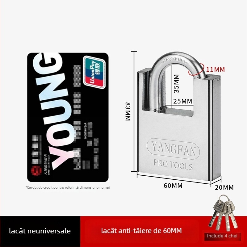 Lacăt pentru dulapuri – Sail, din fier, model Half Pack, pentru dulapuri, stil modern