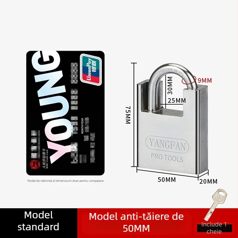 Lacăt pentru dulapuri – Sail, din fier, model Half Pack, pentru dulapuri, stil modern