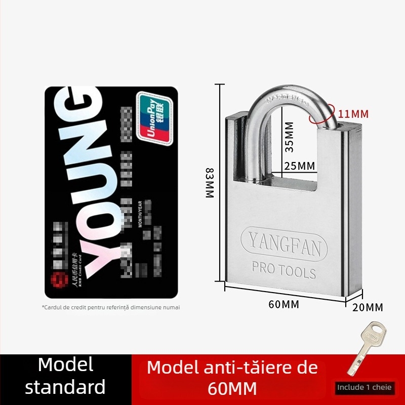 Lacăt pentru dulapuri – Sail, din fier, model Half Pack, pentru dulapuri, stil modern