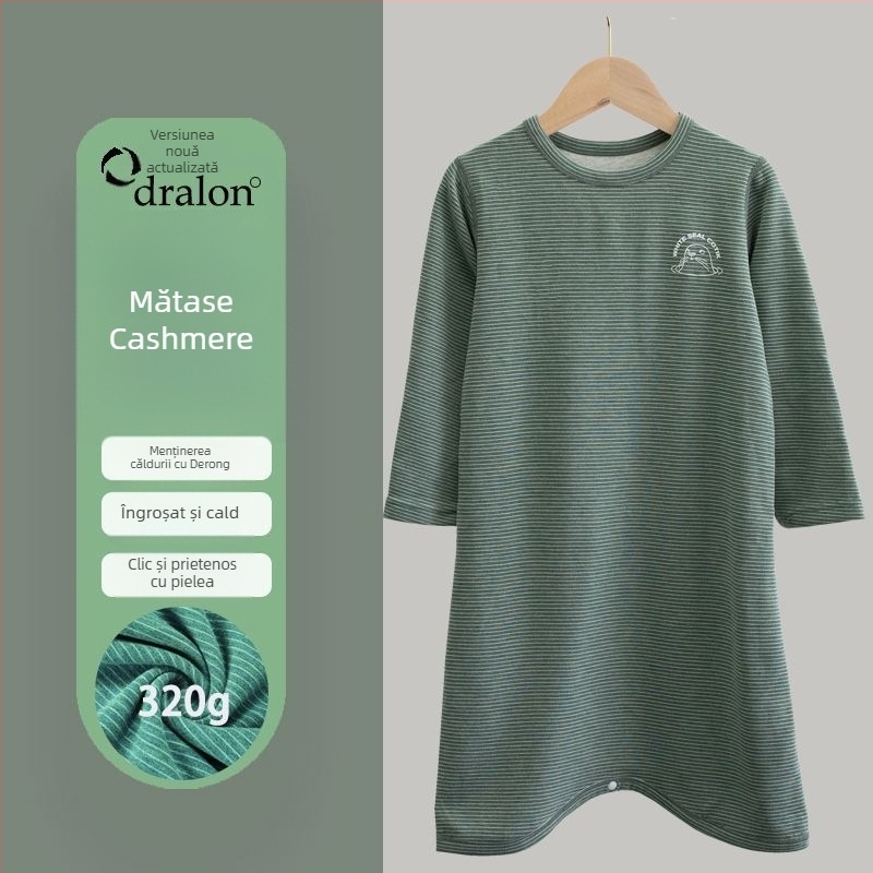 Halat de casă pentru copii, iarnă – corduroy cu amestec de păr de iepure, gros, siguranță Clasa A, potrivit pentru nou-născuți