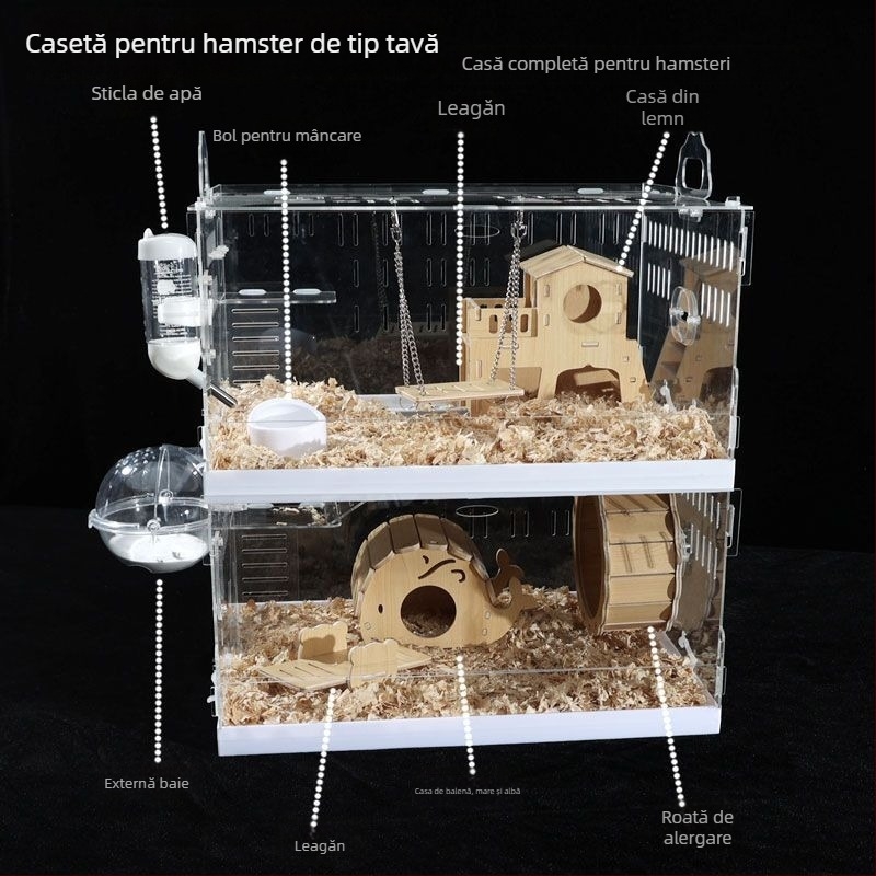 Cușcă pentru hamster, din plastic, brand Powerful factory, pentru hamster