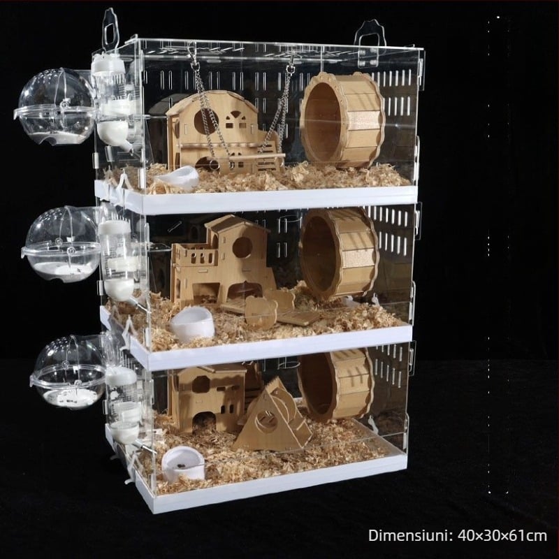 Cușcă pentru hamster, din plastic, brand Powerful factory, pentru hamster