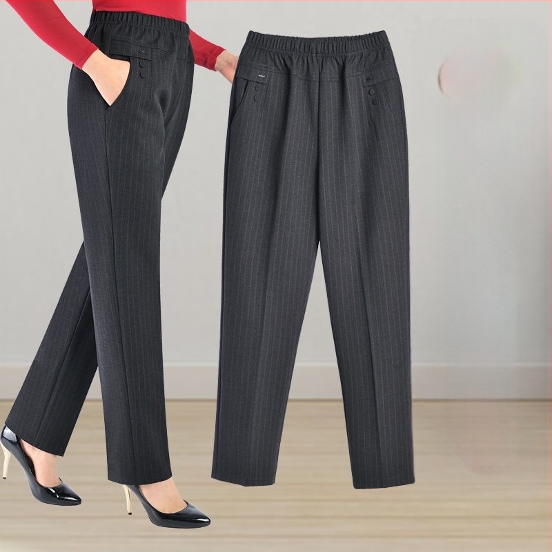 Pantaloni femei drepti, lungi, stil patchwork, casual, primăvara 2024