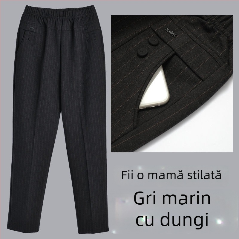 Pantaloni femei drepti, lungi, stil patchwork, casual, primăvara 2024