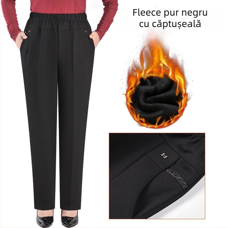 Pantaloni femei drepti, lungi, stil patchwork, casual, primăvara 2024