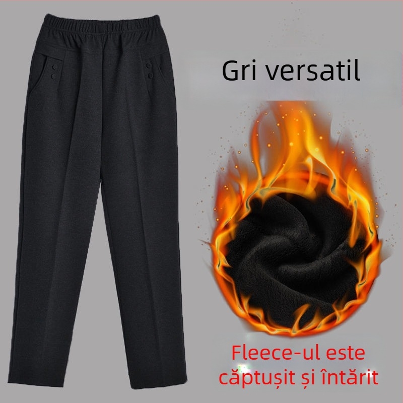 Pantaloni femei drepti, lungi, stil patchwork, casual, primăvara 2024