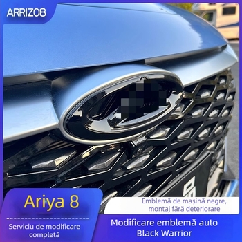 Capă logo față Arrizo 8 și bandă decorativă pentru grilă – Plastic, montaj pe bara, Compatibil cu Arrizo 8 2023–2024