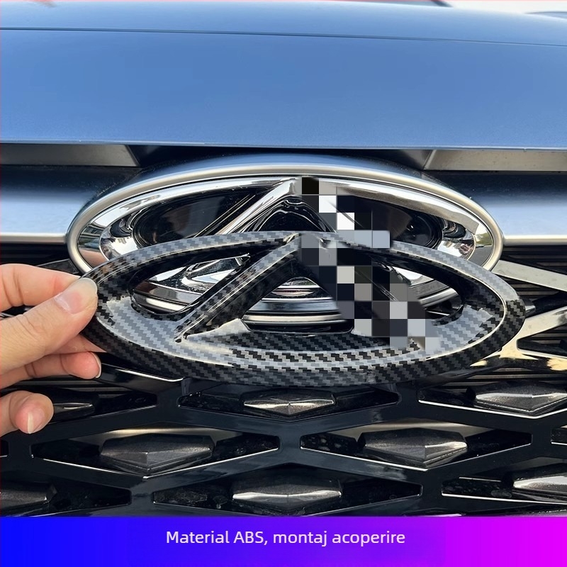 Capă logo față Arrizo 8 și bandă decorativă pentru grilă – Plastic, montaj pe bara, Compatibil cu Arrizo 8 2023–2024