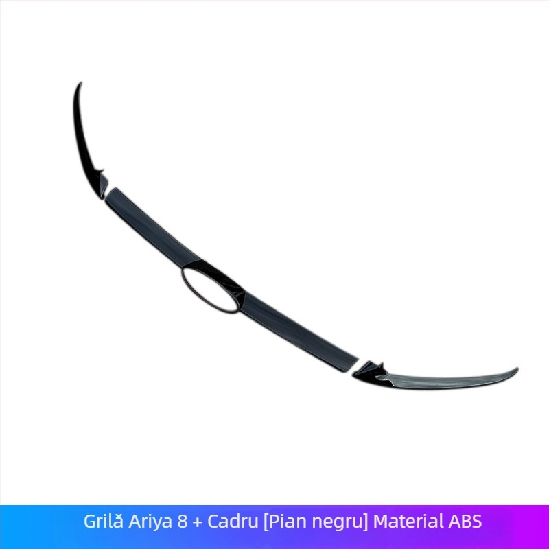 Capă logo față Arrizo 8 și bandă decorativă pentru grilă – Plastic, montaj pe bara, Compatibil cu Arrizo 8 2023–2024
