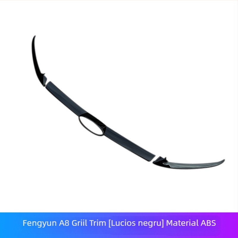 Capă logo față Arrizo 8 și bandă decorativă pentru grilă – Plastic, montaj pe bara, Compatibil cu Arrizo 8 2023–2024