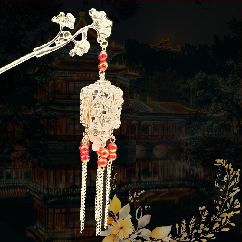 Clip de păr din aliaj, stil național, design geometric, placare electrolitică, ambalaj individual, lansare iarna 2025