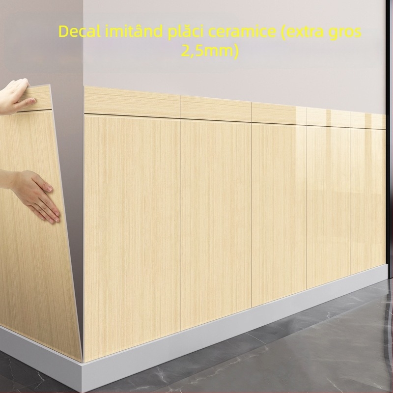 Autocolant de perete din spumă XPE, impermeabil, model pătrat, 1 bucată, pentru sufragerie, stil modern minimalist.