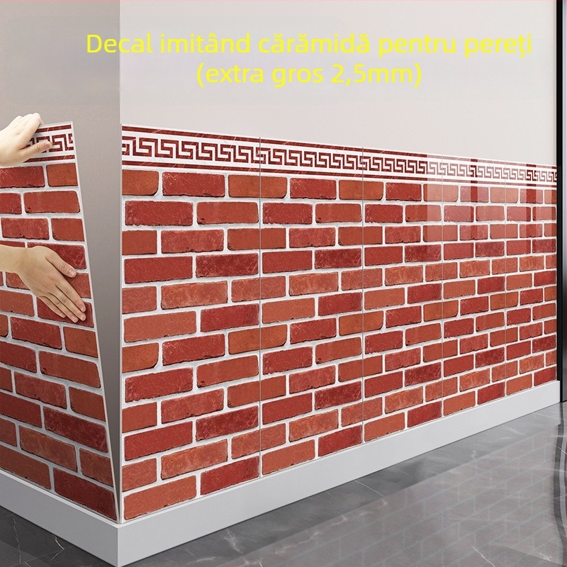 Autocolant de perete din spumă XPE, impermeabil, model pătrat, 1 bucată, pentru sufragerie, stil modern minimalist.