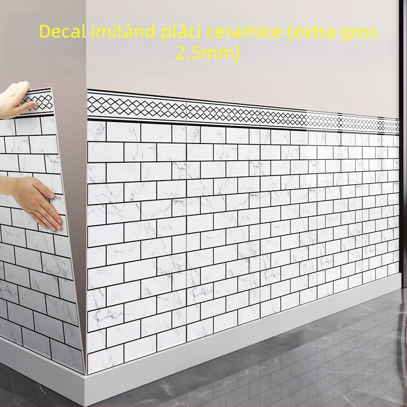 Autocolant de perete din spumă XPE, impermeabil, model pătrat, 1 bucată, pentru sufragerie, stil modern minimalist.