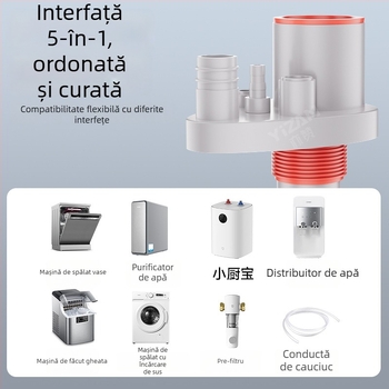 Scurgere chiuvetă bucătărie, divertor integrat multifuncțional cu 5 căi, ABS, procesare personalizabilă, anti-miros