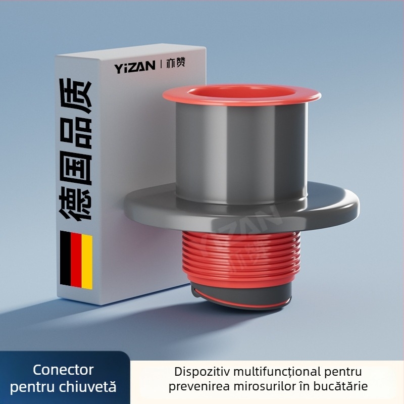 Scurgere chiuvetă bucătărie, divertor integrat multifuncțional cu 5 căi, ABS, procesare personalizabilă, anti-miros