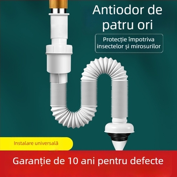 Sistem de drenaj pentru chiuvetă cu protecție împotriva mirosurilor – PVC, model WD-XS171-20, presiune nominală 1, temperatură de lucru 60°C, instalare directă