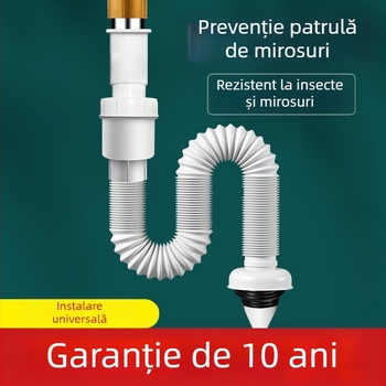 Sistem de drenaj pentru chiuvetă cu protecție împotriva mirosurilor – PVC, model WD-XS171-20, presiune nominală 1, temperatură de lucru 60°C, instalare directă