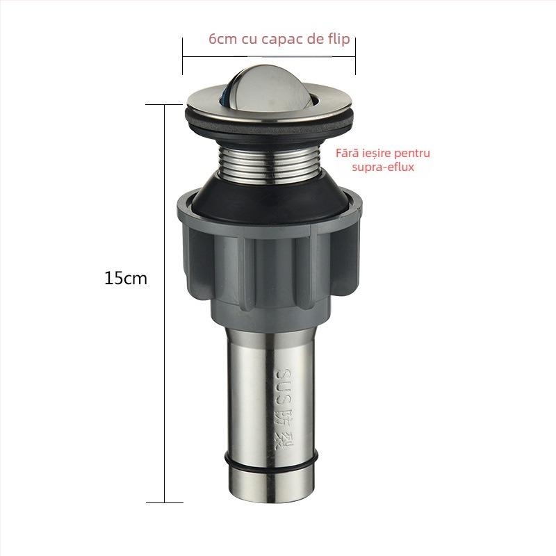Sistem de drenaj pentru chiuvetă cu protecție împotriva mirosurilor – PVC, model WD-XS171-20, presiune nominală 1, temperatură de lucru 60°C, instalare directă