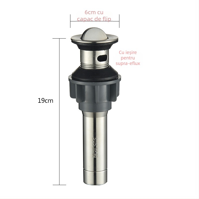 Sistem de drenaj pentru chiuvetă cu protecție împotriva mirosurilor – PVC, model WD-XS171-20, presiune nominală 1, temperatură de lucru 60°C, instalare directă