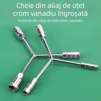 Three-Prong Socket Wrench, Extended Y-Type, Multi-Functional Triangle Socket, High-Carbon Steel for Motorcycle Tire Repair