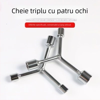 Three-Prong Socket Wrench, Extended Y-Type, Multi-Functional Triangle Socket, High-Carbon Steel for Motorcycle Tire Repair