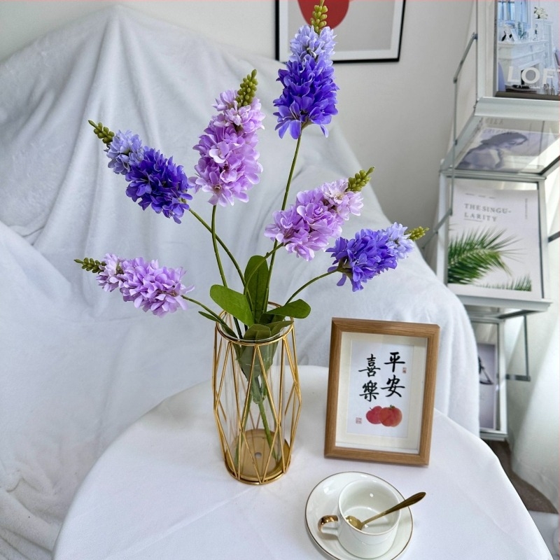 Flori artificiale cu trei braţe, din ţesătură de mătase, pentru nunţi şi decor pentru şedinţe foto, Yulong, varietate 84685