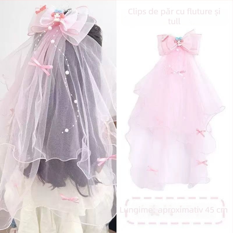 Accesoriu pentru cap pentru copii – stil desen animat, formă de floare, material textil, țesut