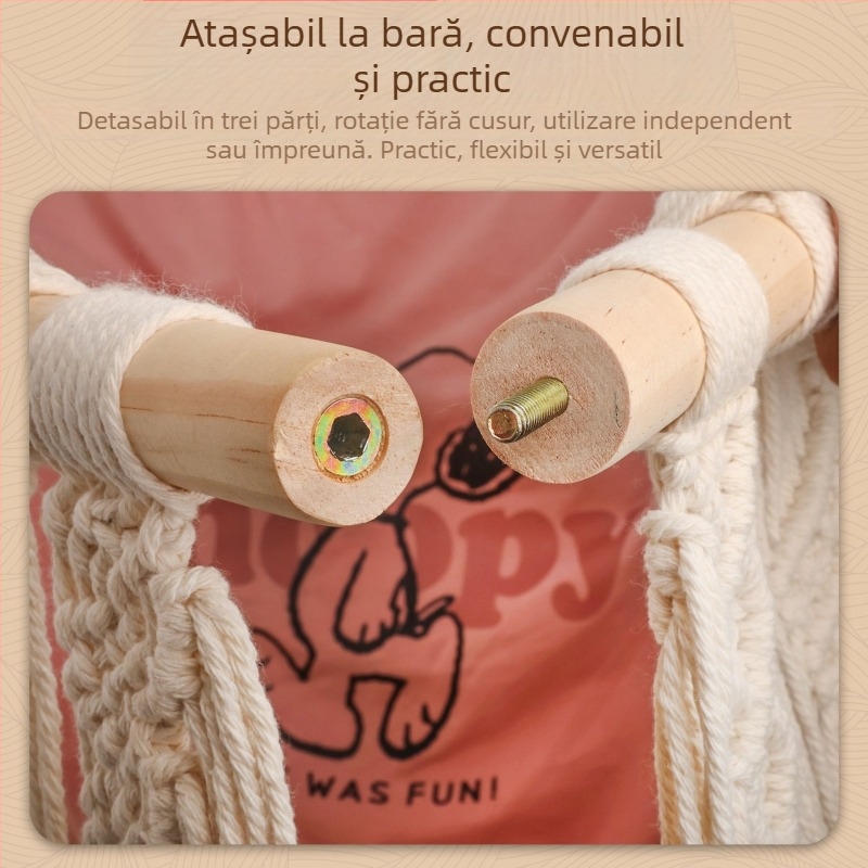 Tapiserie boemă din bumbac pentru perete, lucrată manual, pătrat, model cu dungi