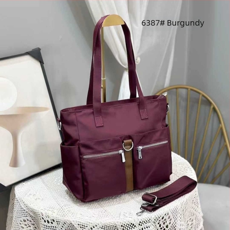 Geantă de damă crossbody din Oxford, formă orizontal pătrată, închidere cu fermoar, două curele de umăr, buzunare interne: fermoar, buzunar pentru telefon și ID