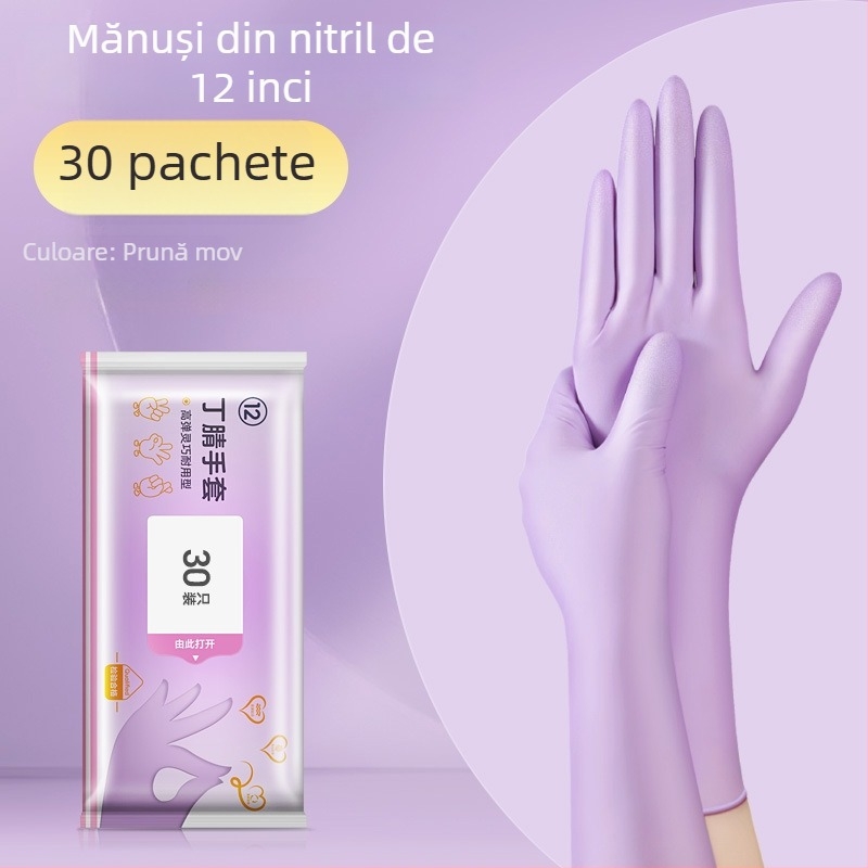 Mănuși de vase de unică folosință - latex, grosime standard, lungime 28 cm, brand Qiaofeng