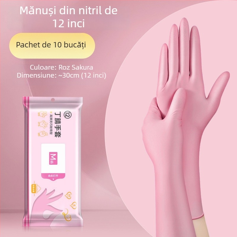 Mănuși de vase de unică folosință - latex, grosime standard, lungime 28 cm, brand Qiaofeng