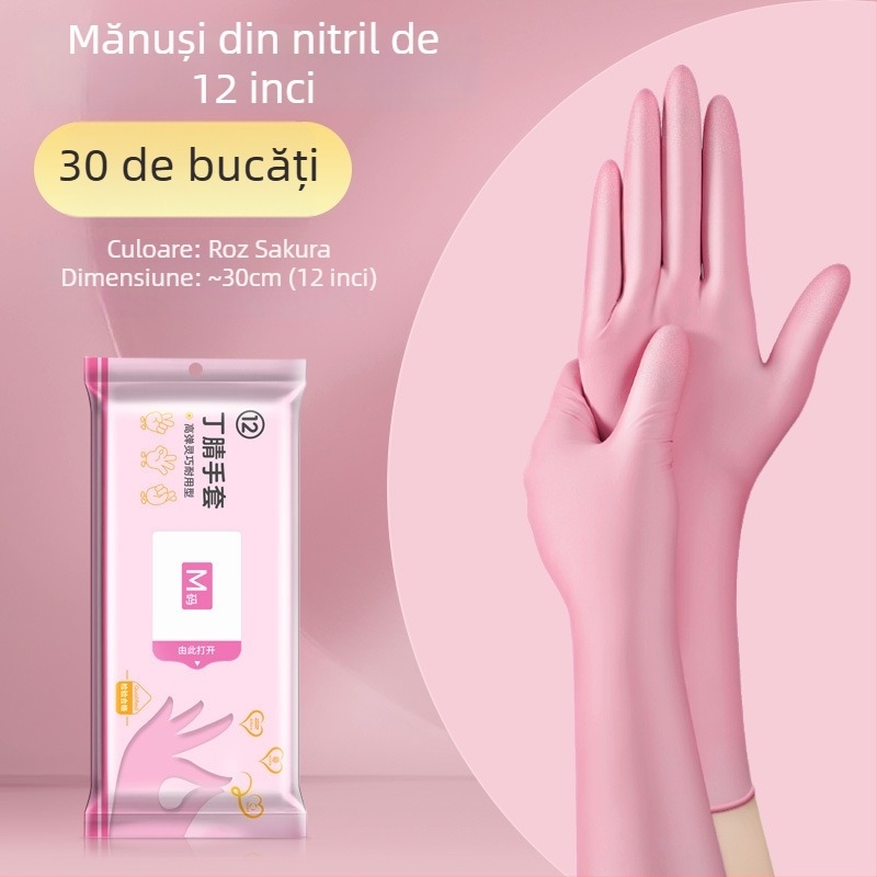 Mănuși de vase de unică folosință - latex, grosime standard, lungime 28 cm, brand Qiaofeng