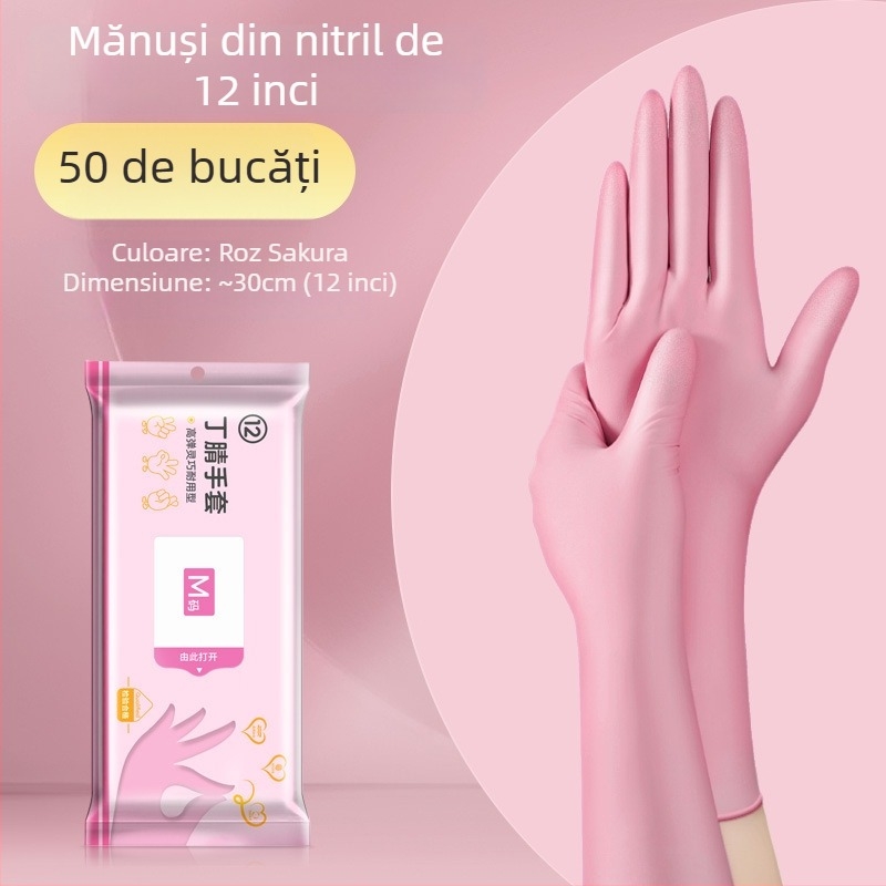 Mănuși de vase de unică folosință - latex, grosime standard, lungime 28 cm, brand Qiaofeng