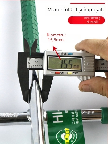 Cheie cu cruce pentru anvelope auto, oțel crom-vanadiu, prelungire, economie de efort